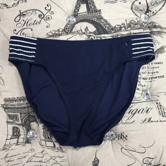 ROBIN PICCONE SAILOR STRIPE FIERY HIGHWAIST Bottom - Picture 4 of 6